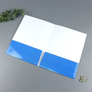 Custom Printed Custom Size Folded Leaflet Brochure Company Logo Double-pocket Design Coated Paper CMYK Color Film Lamination