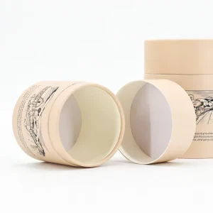 Custom Printed Cylinder Package Tube Gift Box for Scented Candle Eco Friendly Round Tube Packaging PPWR Compliant