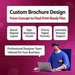 Custom Printed Digital Art Paper Corporate Brochure Advertising Flyer Single Page Leaflet Tri-Fold Poster Printing