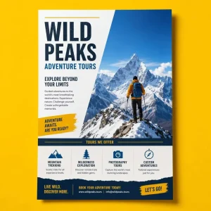 Custom Printed Foldable Brochures Leaflets Flyers With Custom Sizes Advertising Pamphlets Ideal for Travel Agency Publicity