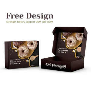 Custom Printed Foldable Mailer Box with Custom Logo, Size, and Color for Takeaway Packaging