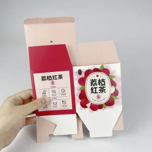 Custom Printed Folding Paper Box Custom Design Your Own for Tea Coffee Snack Product Packaging Box