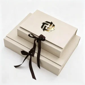 Custom Printed Folding White Gift Box Magnetic Paper Gift Boxes With Ribbon