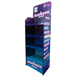 Custom Printed Free Design of Four Layers Supermarket Retail Gift Cardboard Display Shelves