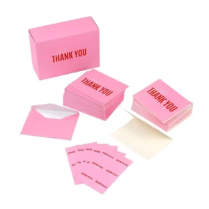 Custom Printed Full Color Thank You Card Create Your Design Paper Greeting Thank You Card and Sticker Printing With Logo