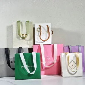Custom Printed Jewelry Paper Shopping Bags Sustainable Packaging Supplier