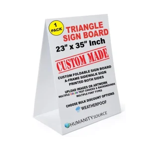 Custom Printed Laminated PVC Foam Board Triangle Sign Board