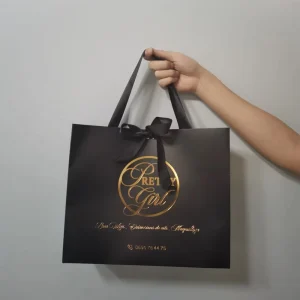 Custom Printed Logo Hot Stamping Luxury Boutique Retail Store Shopping Paper Bags For Gifts Shoes Clothing Dresses Garment