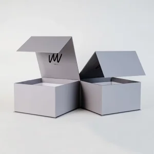 Custom Printed Luxury Rigid Cardboard Foldable Magnetic Box With Lid for Gift Craft Perfume Packaging Eco Friendly Flat Packed