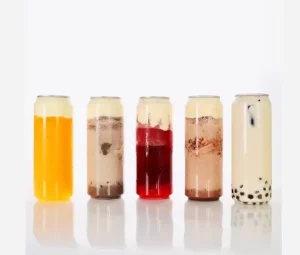 Custom Printed PET Cylinder Can Easy Tear Full Opening Lid for Juice Carbonated Drinks Beer & Whisky