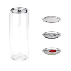 Custom Printed PET Plastic 500ml Beverages Juice Coffee Soda Tea Other Empty Coffee Cans Packaging