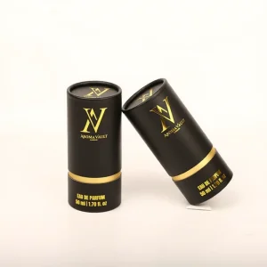 Custom Printed Paper Canister Essential Oil Packaging Box Perfume Bottle Cardboard Tube for Cosmetics Powder Packaging