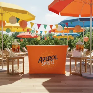 Custom Printed Pop Up Promotion Counter Banner Stand Easy Set Up Portable Table for Indoor Outdoor Advertising Promotion