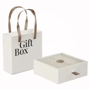 Custom Printed Slide-Drawer Jewelry Packaging Gift Box with Handle