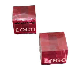 Custom Printed Translucent Lime Green PET Plastic Folding Box Square Gift Toy Cosmetic Packaging Case Custom Logo Size