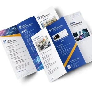 Custom Printed Tri-Fold Brochures A5 Coated Art Paper Foldable Flyers Small Tri-Fold Leaflet Printing For Business Use
