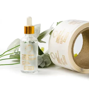 Custom Printed Vinyl Adhesive Logo Stickers 30ml & 60ml Cosmetic Bottle Labels Private Labels For Packaging
