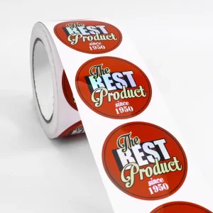 Custom Printed Waterproof Circle Label Sticker Roll Durable and Holographic Adhesive Paper Product