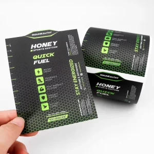 Custom Printed Waterproof Round Adhesive Vinyl Sticker Labels on Roll for Product Packaging