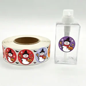 Custom Printed Waterproof Vinyl Private Brand Logo Adhesive Packaging Product Round Roll Label Sticker Printing Roll Labels