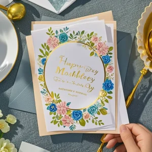 Custom Printing Art Paper Luxury Greeting Card Colorful Invitation Card Thank You Gift Greeting Card