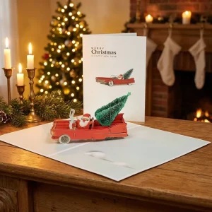 Custom Printing Eco-Friendly Matte Varnishing New Design Pop Cultural Celebration 3d Paper Craft Christmas Card Greeting Cards