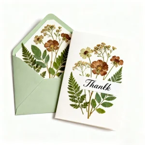 Custom Printing Gift Greeting Card Party Promotional Supplies Paper Small Envelopes Packaging with Thank You Card Set