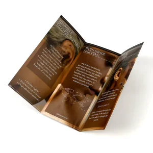 Custom Printing Jewelry Brand Brochure Tri-fold Leaflet Marketing Flyer Design Service for Small Business Brand Story Guide