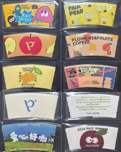Custom Printing Kpop Paper Cup Sleeves Adjustable Disposable Paper Coffee Cup Sleeve Kpop Idol Paper Cup Sleeve With Logo