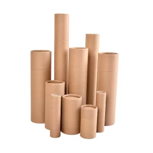 Custom Printing Logo design High Quality Cylindrical Biodegradable Recyclable Kraft Paper Tube Packaging Boxes
