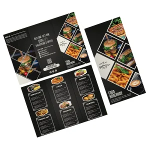 Custom Printing Service Flyer Booklet Brochure Catalog Card Instruction Manual Restaurant Menu Paper