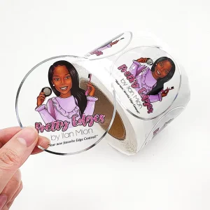 Custom Private Brand Name Printing Logo Adhesive Roll Labels Stickers for Packaging Bulk Roll Custom Stickers