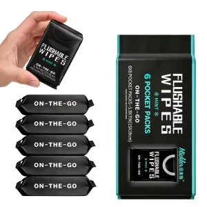 Custom Private Label Pocket Packs Mint Mini Wipes 6 Packs 15*18cm On The Go Portable Adult Flushable Wipes