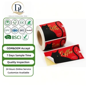 Custom Private Packaging Label Product Sticker Printing Adhesive Brand Logo Round Label Rolls Durable Waterproof Paper Sticker
