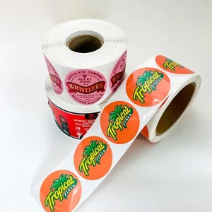 Custom Product Labels Maker Self Adhesive Vinyl Oil Proof Waterproof Sticker Roll Paper Custom Printing logo Label Stickers