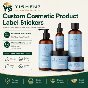 Custom Professional Adhesive Cosmetic Product Printed Logo Label Stickers for Perfume and Essential Oil Bottles