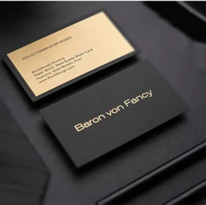Custom Professional Design Business Card High-end Gold Foil Black Cardboard Business Card Thank You Card Printable Gift Card
