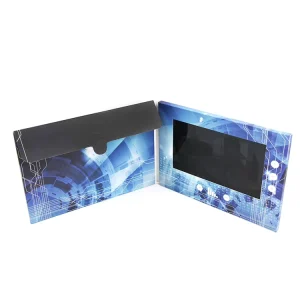 Custom Promotional Video Brochure Paper LCD Video Greeting Card for Advertising, Wedding, Business