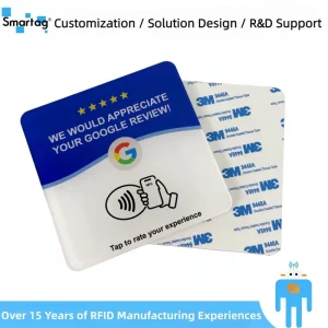 Custom QR Code Sign Social Media Acrylic Plates Self adhesive NFC Tap Scan Google Review Facebook Card Business Decors