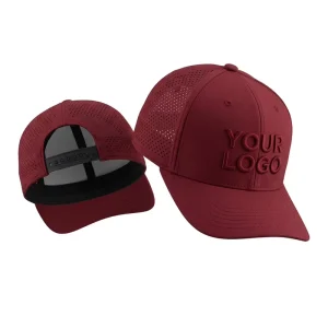 Custom Quick Dry Laser Perforated Performance Baseball Cap with 3D Embroidery Logo for College Sports Club and Outdoor Athletic