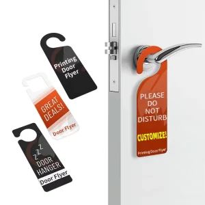 Custom Real Estate Paper Cardboard Printing Knob Hanging Advertising Flyer Door Hanger Flyer For Hotel