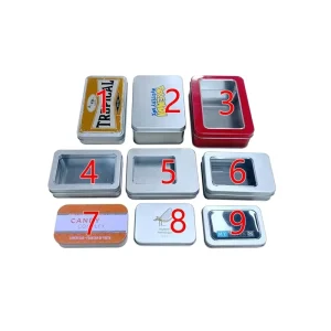 Custom Rectangular Metal Gift Box Tin Packaging Box Custom Logo Tin Box