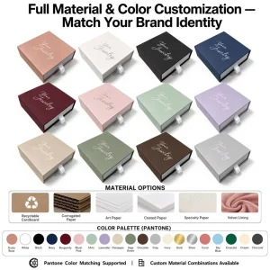Custom Recyclable Cardboard Gift Box With Logo Printing for Eco-Friendly Jewelry and Luxury Packaging