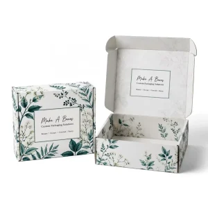 Custom Recycled Materials Eco-Friendly Portable Corrugated Paper Gift Box With Embossing And Custom Logo Printing