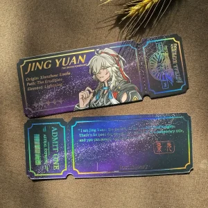 Custom Reveal Holographic Double Sided Printed Decorative Ticket Souvenir Business Cards Cardboard Gift Game Cards Events