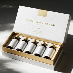 Custom Rigid Boxes With Bronzing And Magnetic Closure For Collagen Peptide Premium Sets High end Gift Packaging