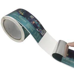 Custom Roll Printed Glossy Silver Polypropylene Bopp Label Food Labels Candy Sticker Metallic Waterproof Sticker