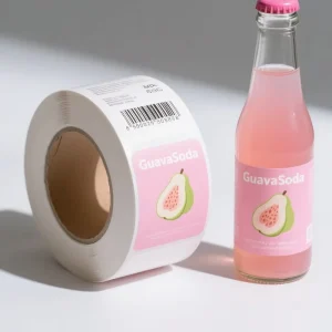 Custom Roll Stickers Minimalist Printed Round Labels For Beverage Coffee Tea Food Container Brand Marking