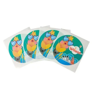 Custom Round Adhesive Labels with Cartoon Design Printed Logo Stickers for Food Household Products & Educational Packaging