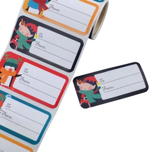 Custom Round Digital Printing Encouragement Tag Multicolor Cartoon Animal Stationery Sticker